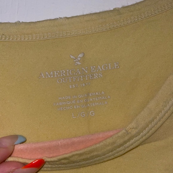 American eagle, one of a kind distressed baby tee - Picture 2 of 3